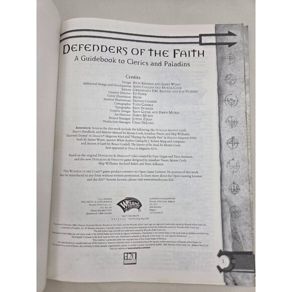 Dungeons & Dragons Defenders Of The Faith Guidebook To Clerics & Paladins 2001 - Picture 4 of 8